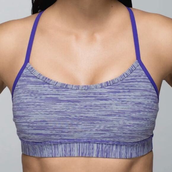 LULULEMON Flow Y Sports Bra Bruised Berry 8 - Picture 1 of 7